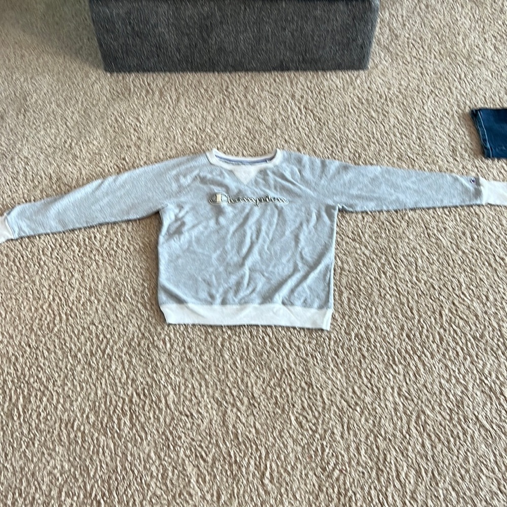 grey champion embroidered crewneck